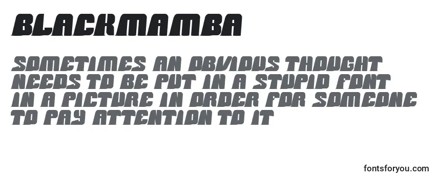 Überblick über die Schriftart BlackMamba