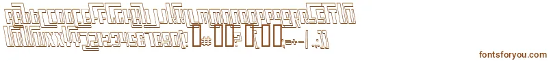 Шрифт CosmicAgeOutlineItalic – коричневые шрифты на белом фоне