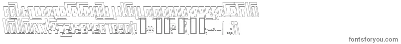 Шрифт CosmicAgeOutlineItalic – серые шрифты на белом фоне