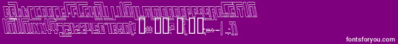 フォントCosmicAgeOutlineItalic – 紫の背景に白い文字