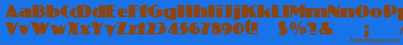 More about ChantiRegular Font ChantiRegular Font – Brown Fonts on Blue Background