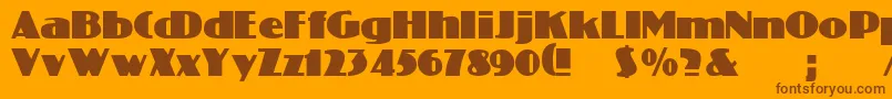 ChantiRegular-Schriftart – Braune Schriften auf orangefarbenem Hintergrund