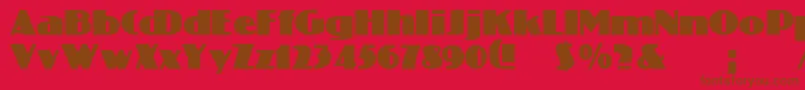 ChantiRegular Font – Brown Fonts on Red Background