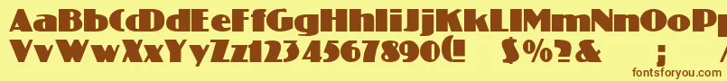 ChantiRegular Font – Brown Fonts on Yellow Background