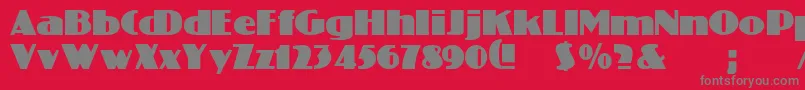 ChantiRegular Font – Gray Fonts on Red Background