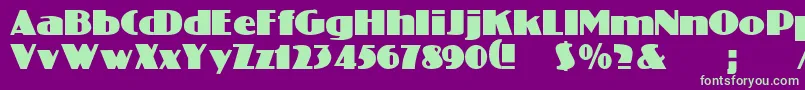 ChantiRegular Font – Green Fonts on Purple Background