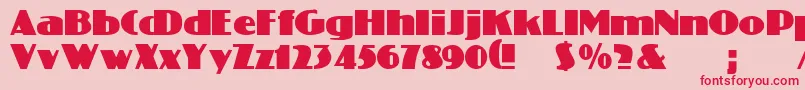 ChantiRegular Font – Red Fonts on Pink Background