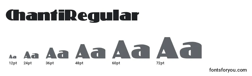 ChantiRegular Font Sizes