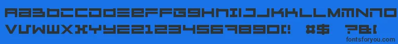 Megatone-fontti – mustat fontit sinisellä taustalla
