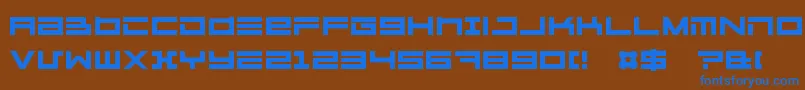 Megatone Font – Blue Fonts on Brown Background