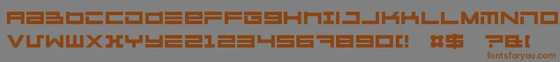 Megatone Font – Brown Fonts on Gray Background