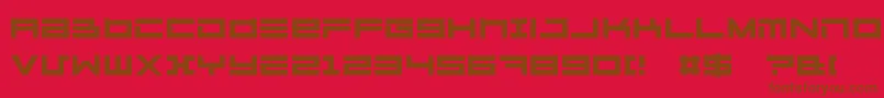 Megatone Font – Brown Fonts on Red Background
