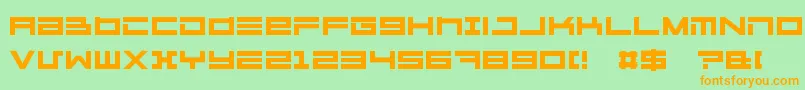 Megatone Font – Orange Fonts on Green Background