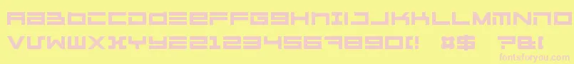 Megatone Font – Pink Fonts on Yellow Background