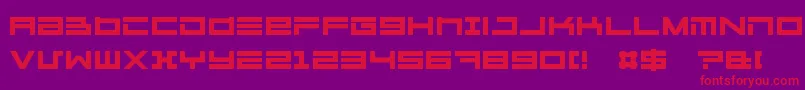 Megatone Font – Red Fonts on Purple Background