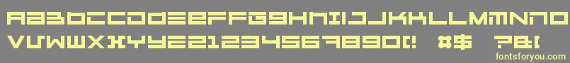 Megatone Font – Yellow Fonts on Gray Background