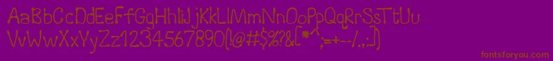 Шрифт Runoff – коричневые шрифты на фиолетовом фоне