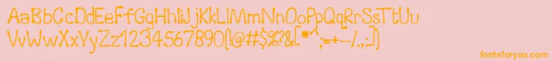 Runoff Font – Orange Fonts on Pink Background