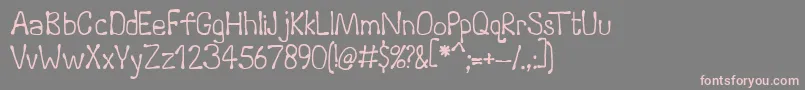 Runoff Font – Pink Fonts on Gray Background
