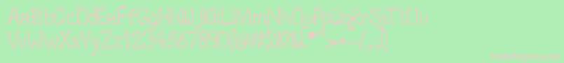 Runoff Font – Pink Fonts on Green Background