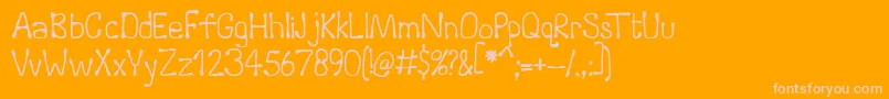 Runoff Font – Pink Fonts on Orange Background