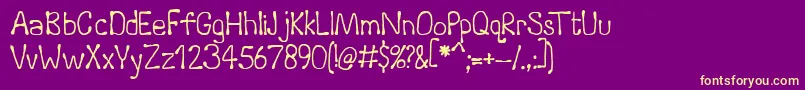 Runoff Font – Yellow Fonts on Purple Background