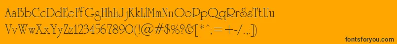 UniversityCyrillic Font – Black Fonts on Orange Background