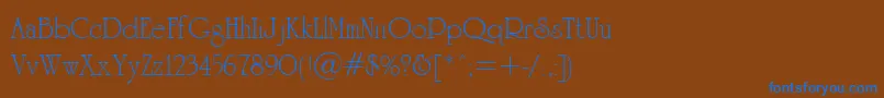 UniversityCyrillic Font – Blue Fonts on Brown Background
