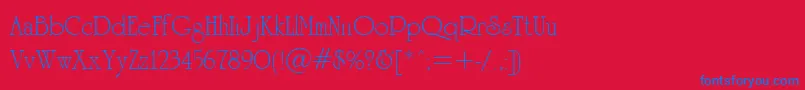 UniversityCyrillic Font – Blue Fonts on Red Background