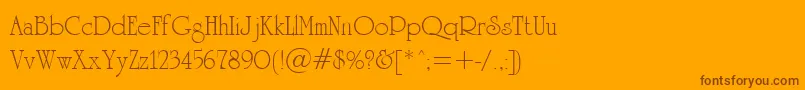 UniversityCyrillic Font – Brown Fonts on Orange Background