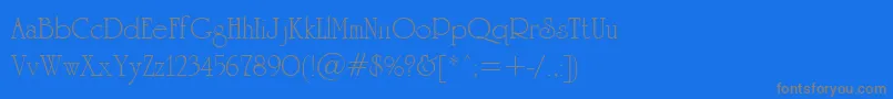 UniversityCyrillic-Schriftart – Graue Schriften auf blauem Hintergrund