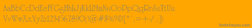 UniversityCyrillic Font – Gray Fonts on Orange Background