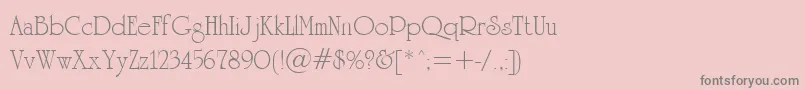 フォントUniversityCyrillic – ピンクの背景に灰色の文字