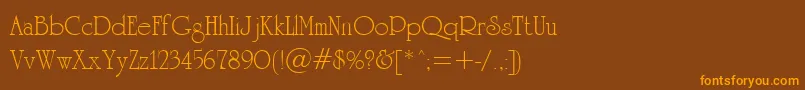 UniversityCyrillic Font – Orange Fonts on Brown Background