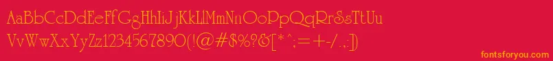 UniversityCyrillic Font – Orange Fonts on Red Background