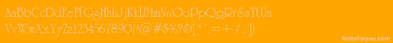 UniversityCyrillic Font – Pink Fonts on Orange Background