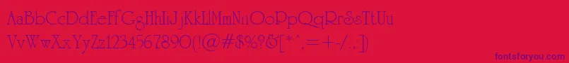 UniversityCyrillic Font – Purple Fonts on Red Background