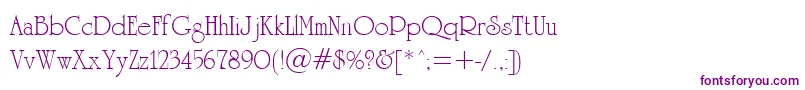 Шрифт UniversityCyrillic – фиолетовые шрифты на белом фоне