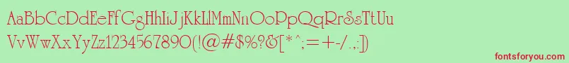 UniversityCyrillic Font – Red Fonts on Green Background