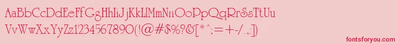 UniversityCyrillic Font – Red Fonts on Pink Background