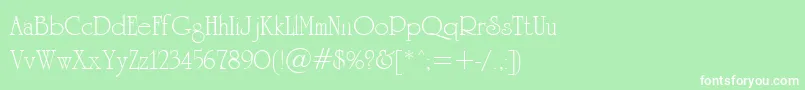 UniversityCyrillic Font – White Fonts on Green Background