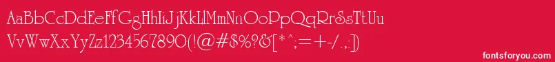 UniversityCyrillic Font – White Fonts on Red Background