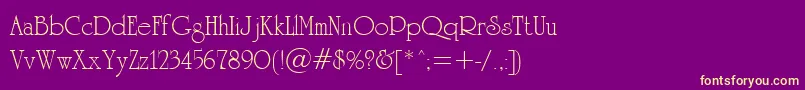 UniversityCyrillic Font – Yellow Fonts on Purple Background