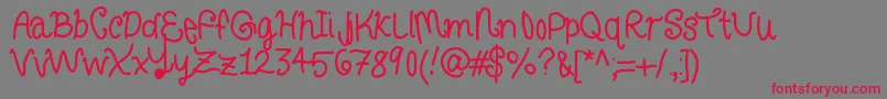 Curlyletters Font – Red Fonts on Gray Background