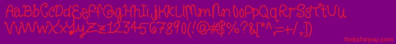 Curlyletters Font – Red Fonts on Purple Background