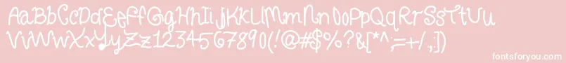 Curlyletters Font – White Fonts on Pink Background