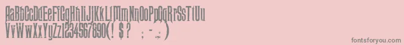 MidnightMoonPersonalUseOnly Font – Gray Fonts on Pink Background