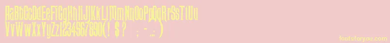 MidnightMoonPersonalUseOnly Font – Yellow Fonts on Pink Background