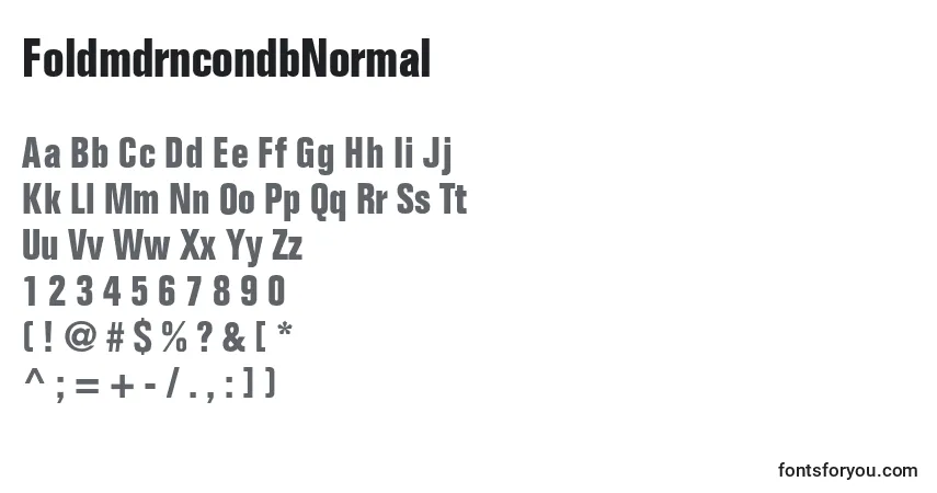 A fonte FoldmdrncondbNormal – alfabeto, números, caracteres especiais