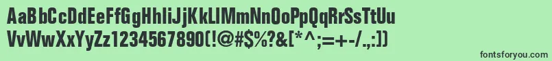 FoldmdrncondbNormal Font – Black Fonts on Green Background